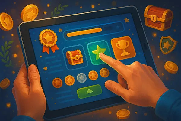 Digitale Spielsymbole glänzend
