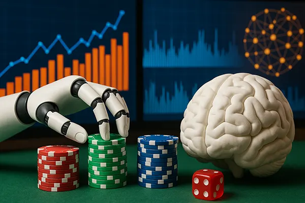 Roboterhand Casino-Tisch
