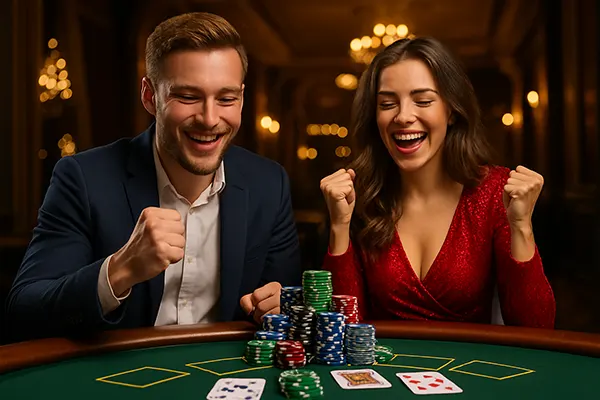 croupier lançant dés
